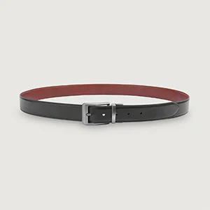 Allan Black Leather Casual Belt